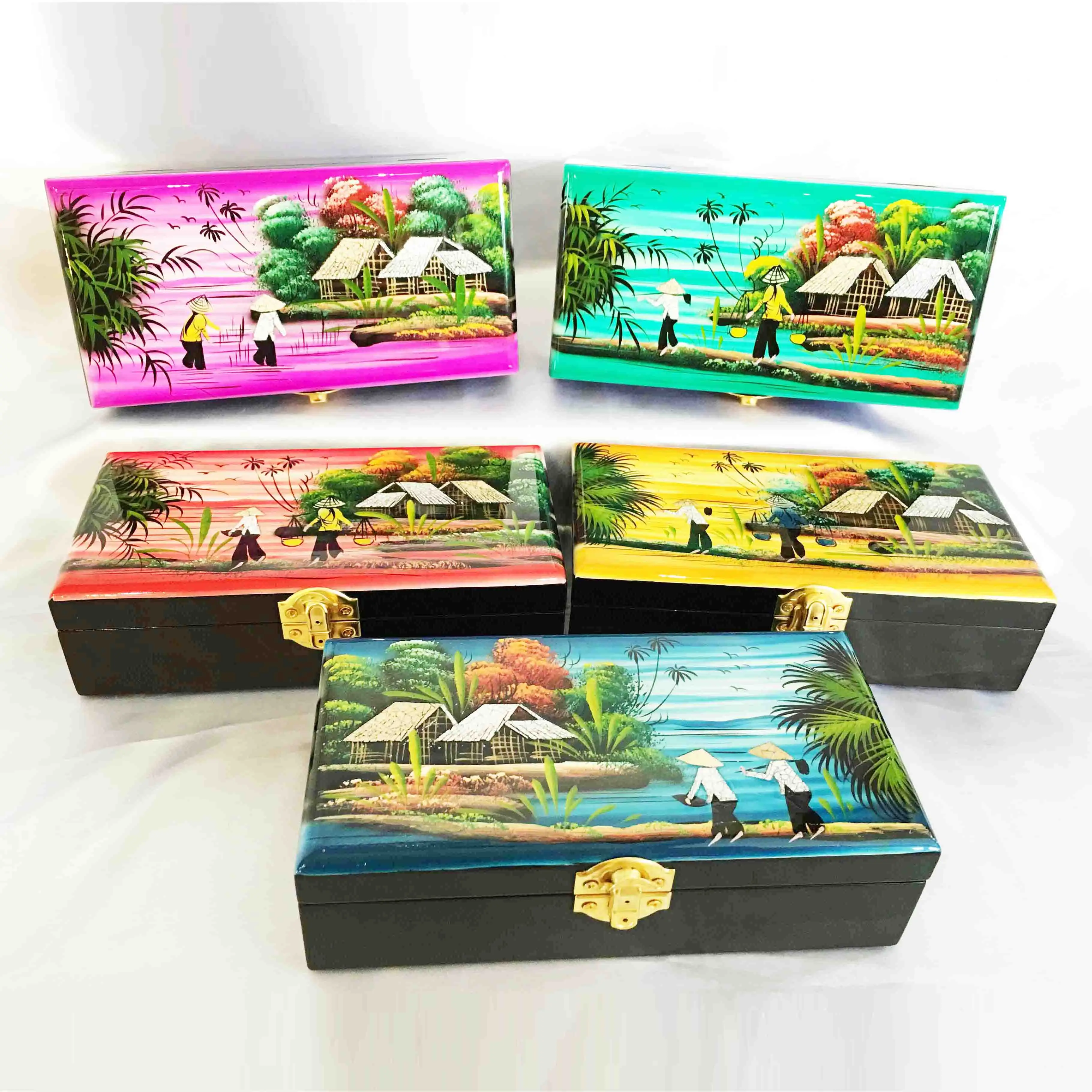 Antique lacquerware small screen decoration ornaments Chinese characteristics wooden handicrafts lacquerware custom abroad gifts