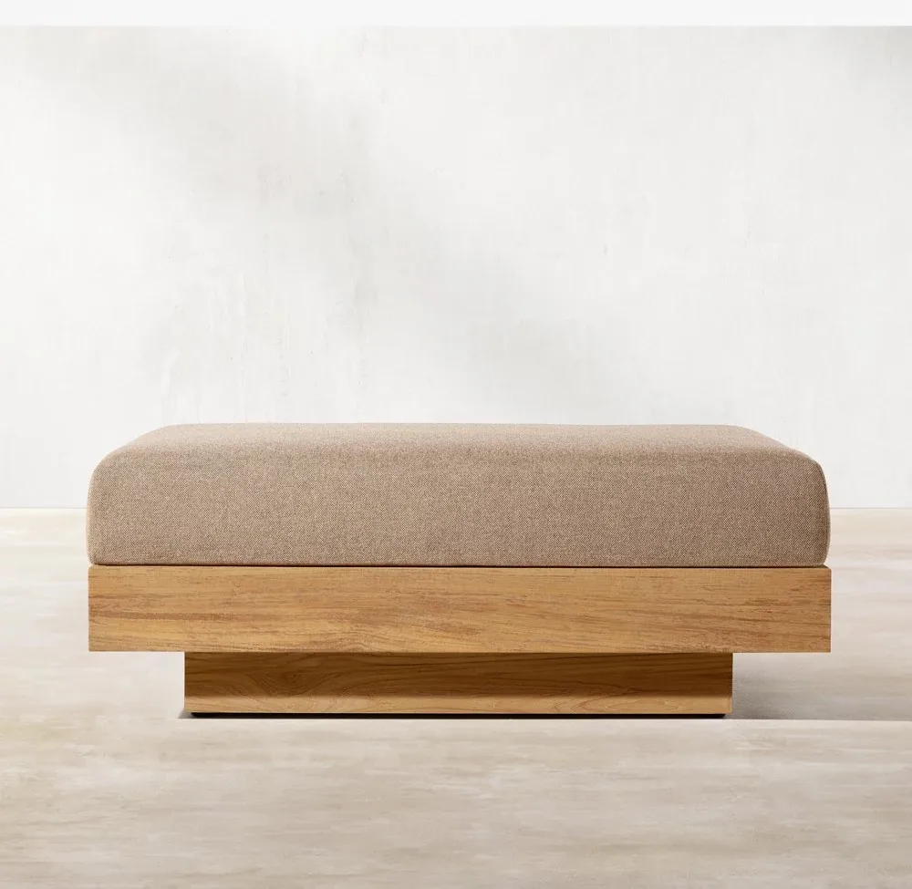 Modern Luxury Patio Natural Teak Furniture Sofa Set Outdoor Solid Teak