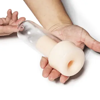 Soft Silicone Vacuum Pump Cover Penis Sleeve Massager Condom Male Masturbator Penis Enlargement Adult Sex Toy