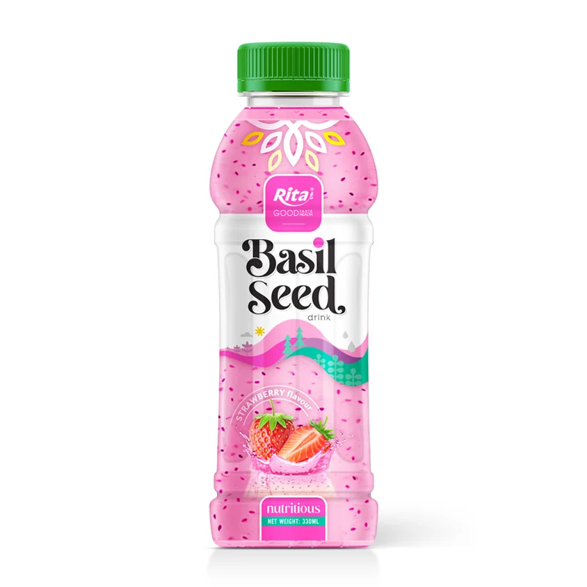 Soft Drink Food And Beverage Natural Basil Seed Drink With Peach Juice 330 Ml Pet Bottle Buy Juice Basil Seed Drink Soft Drinks Exporter From Vietnam New Design Healthy Juices To Drink Manufacturer