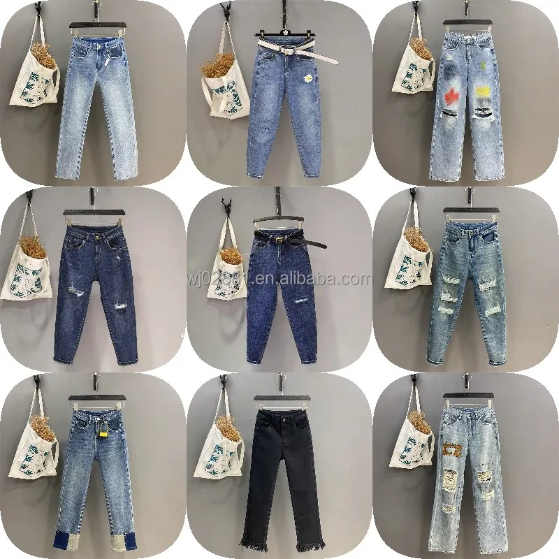 Custom Jeans Manufacturer Offers High Waist Women's Denim Pencil Women's Jeans Tight Fit