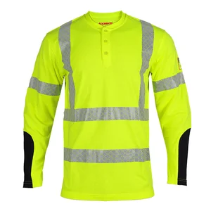 Wholesale OEM Wholesale UL Certificated Safety Long Sleeve Breathable Modacrylic Hi Vis Shirts Reflective Security Work Shirt