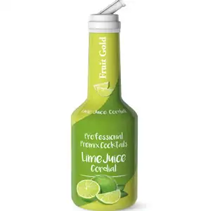 Italian 1Lt Fruit Gold Lime Juice Cordial Zestic Drink Mixer Premium Cordial for Cocktails and Beverages