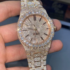 Diamond Tester Approved Moissanite Watch | VVS Luxury Iced Out Skeleton Wholesale