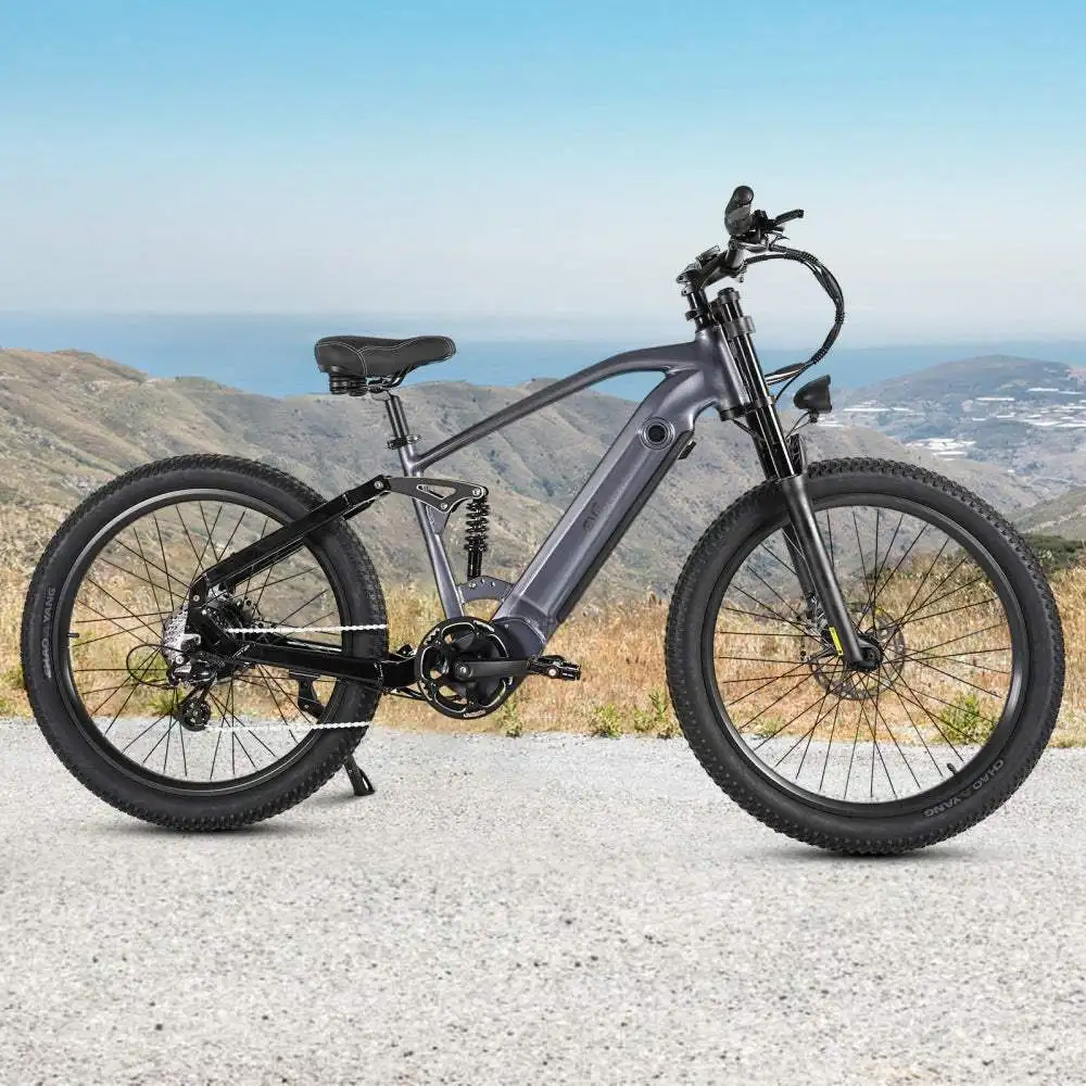 CMACEWHEEL AL26 500W*2 Dual Motor 26\" E-Mountain Bike 816Wh EMTB with Torque Sensor 48V 17Ah Battery in down Tube