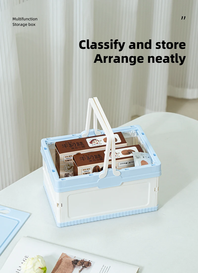item no6009 new arrival factory household multipurpose durable reliable plastic folding storage box collapsible storage crate with lid-4