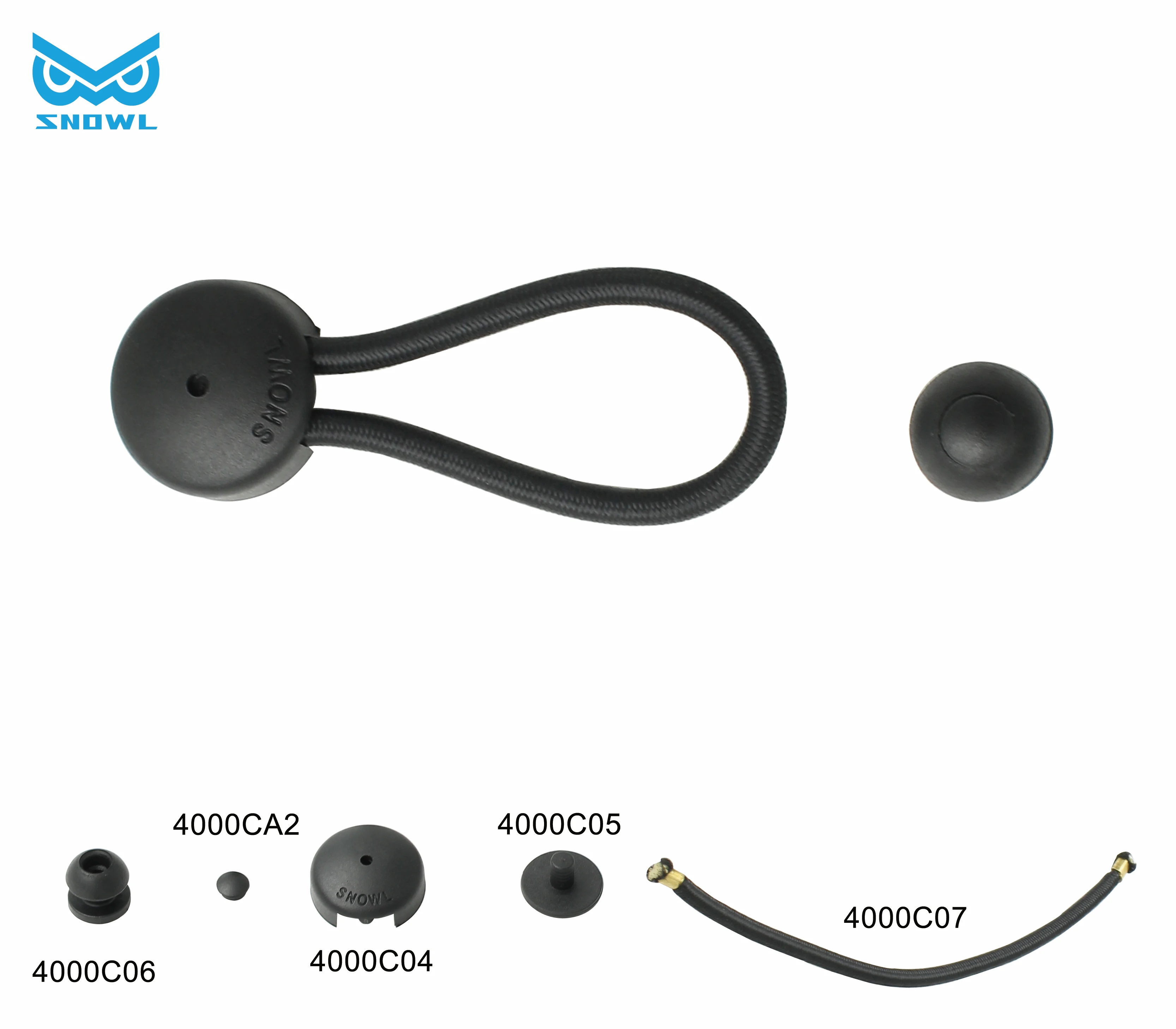 SNOWL Bungee Shock Cord Clip with Knobs Pull Tie Down Tarp Canvas Knobs for Marine Boat Truck Car RV Covers
