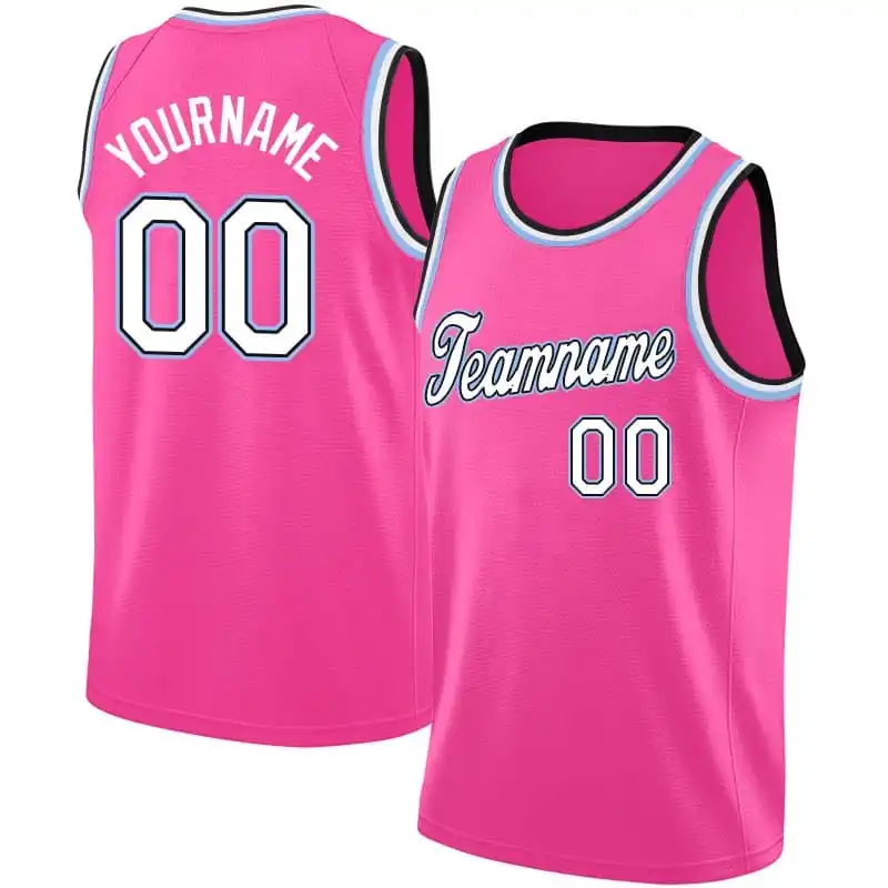 Source 100% polyester cheap reversible pink basketball jerseys