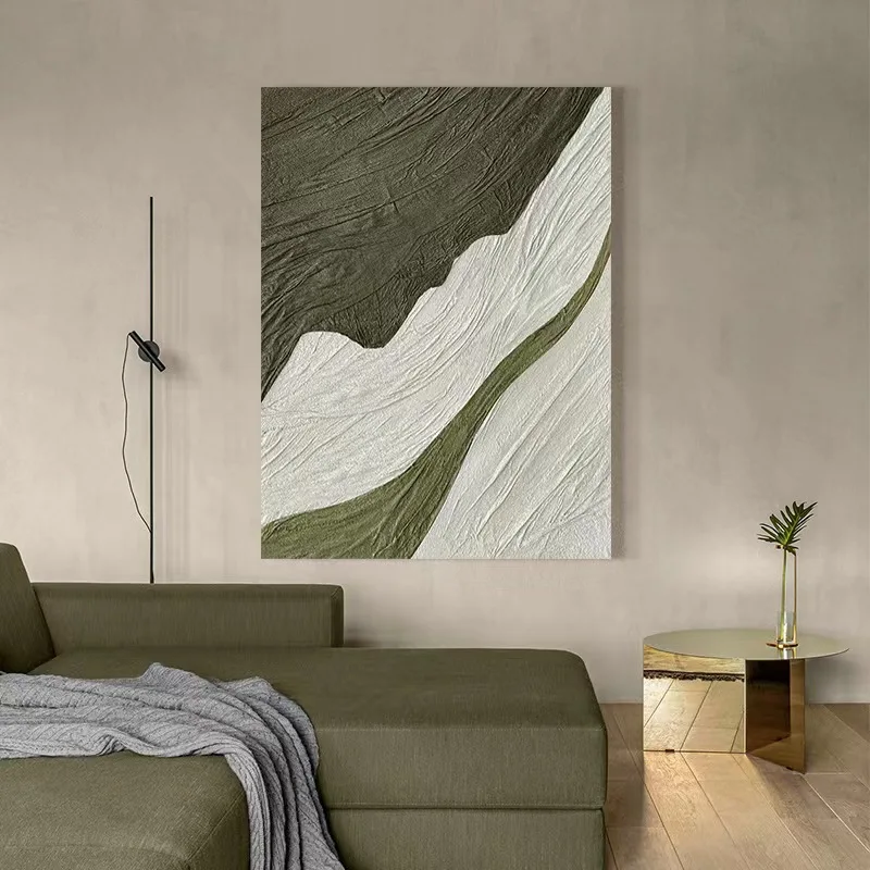 Pure Handpainted Fabric Texture Painting Sofa Living Room Background