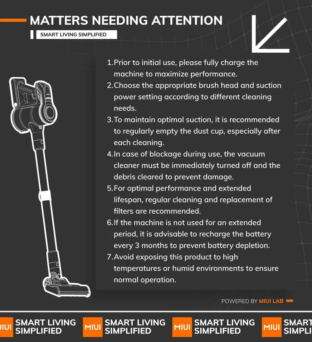 Aspirador vertical sem fios de alta performance para casa_voghion.com