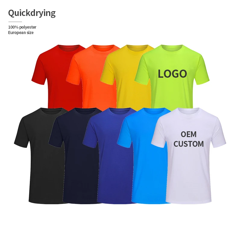 160 Gsm Quick Dry 100% Polyester Summer Sports Clothing Breathable Wholesale Blank Custom Logo Mens Gym Wears