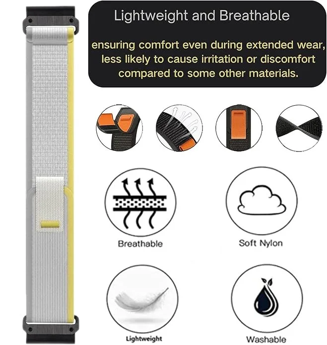 Adjustable Quick Release Fit Elastic 26watch Bands Nylon Weave Trail Loop Watch Strap Replacement for Garmin 22mm