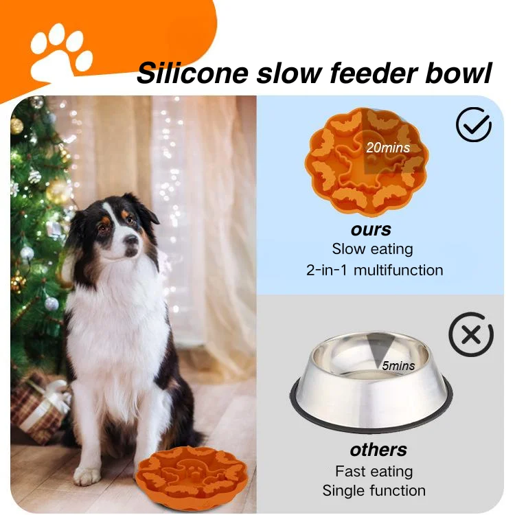 Slow Feeder Dog Bowls Silicone Pet bowls feeders Dog Lick Mat with Suction Cups Non-Slip