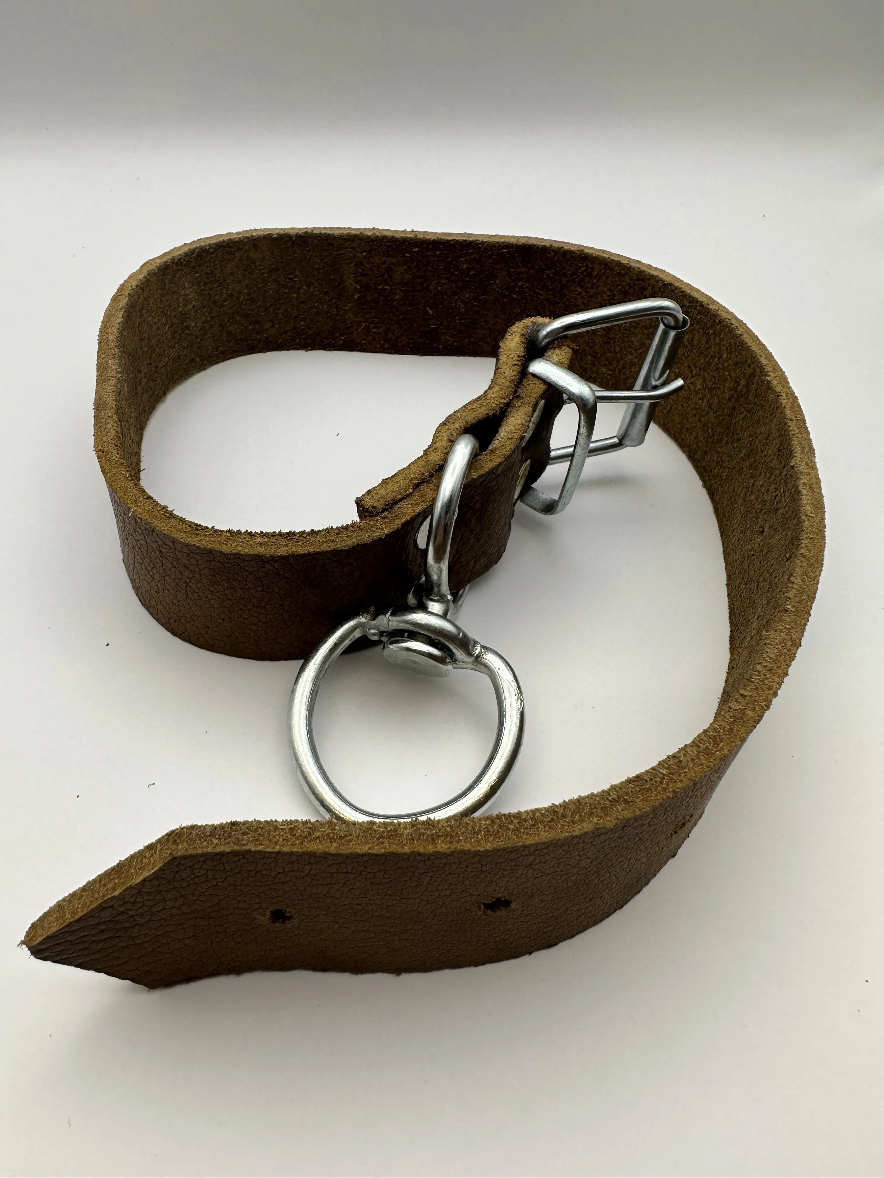 Genuine Leather Handmade 360 Rotatable Tan Special Production Dog