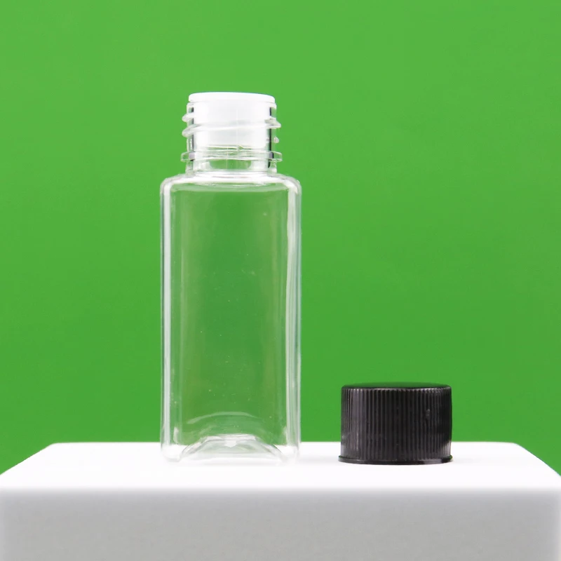 product pet 30ml bottle plastic transparent cosmetic bottle with black cap-28