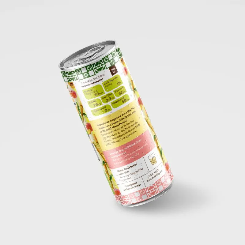 Новый продукт-сок сахарного тростника персиковый натуральный вкус и хорошее состояние здоровья 240 мл в банке или 10 кг асептическом