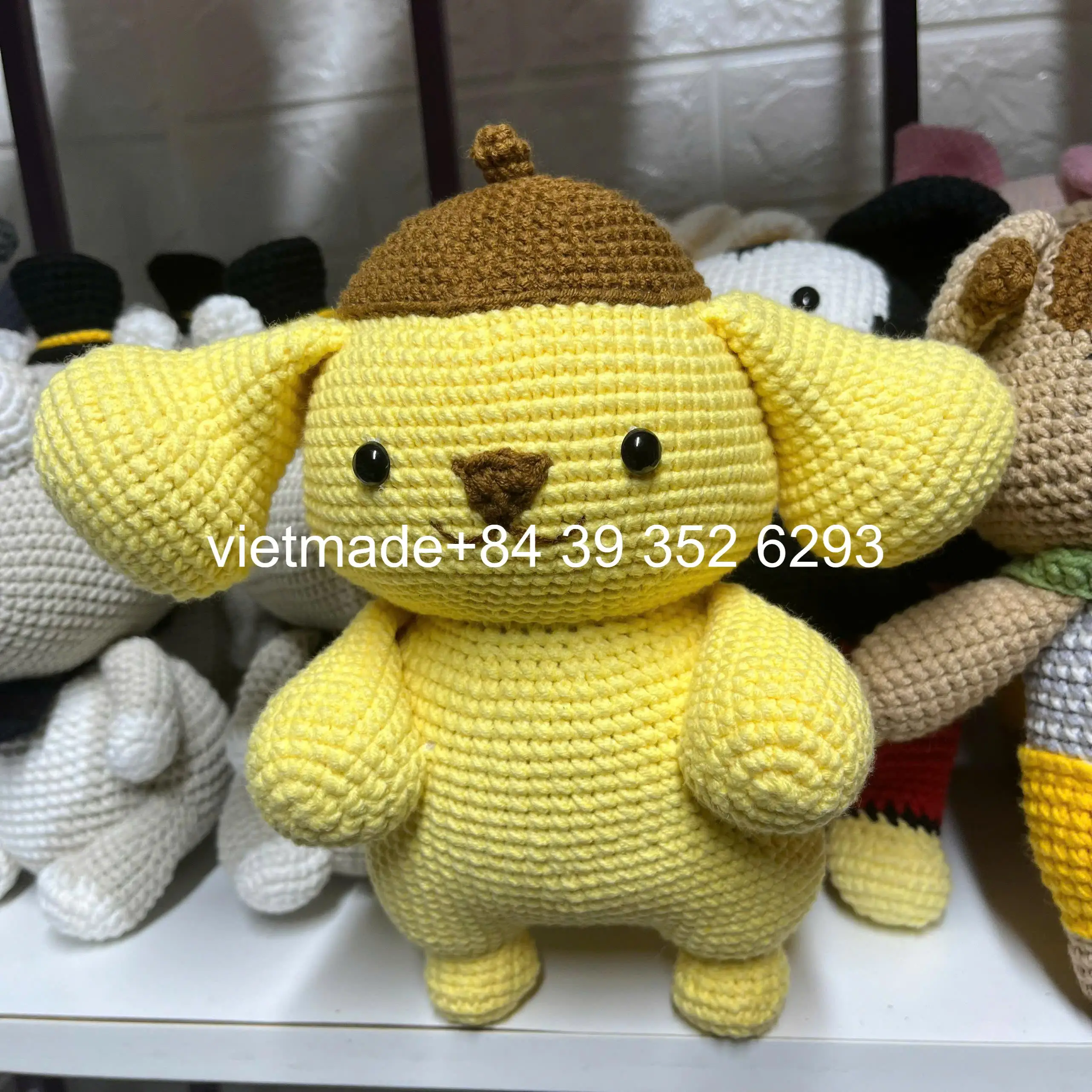 Direct Factory Customization Handmade Adorable Pompompurin Crochet Anime Toy Amigurumi Doll Birthday Christmas Gift for Kids