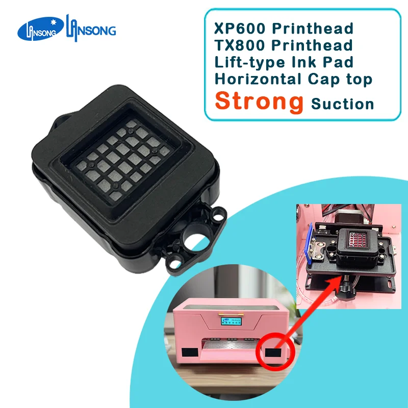 Yangi tozalash poyabzali boshli inki poydevori Xp600 Tx800 kap tokchasi print boshli inki so'ruvchi poydevor Eko erituvchi/DTF/UV bosmaxonalari uchun