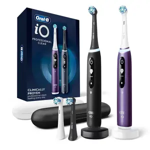 Oral B Power Rechargeable Electric Toothbrush with Bluetooth Connectivity Medium Bristle Adult Use Black Edition