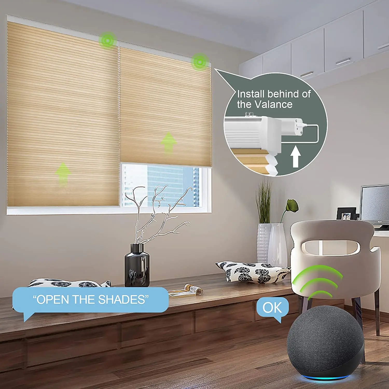 Motorized Double Cell Blinds Smart Blackout/light Filter