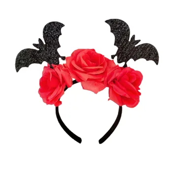 BOFUNX Lot De 4 Serre-tête Halloween – Bandeaux Araignée, Chauve-souris, Chapeau De Sorcière Et Toile – Accessoires Cheveux Pour Cosplay, Mascarade, Carnaval, Fêtes