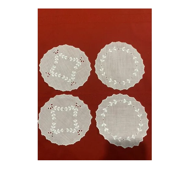 Custom Linen Coaster For Drinks Ecofriendly Placemat Decor Rectangular