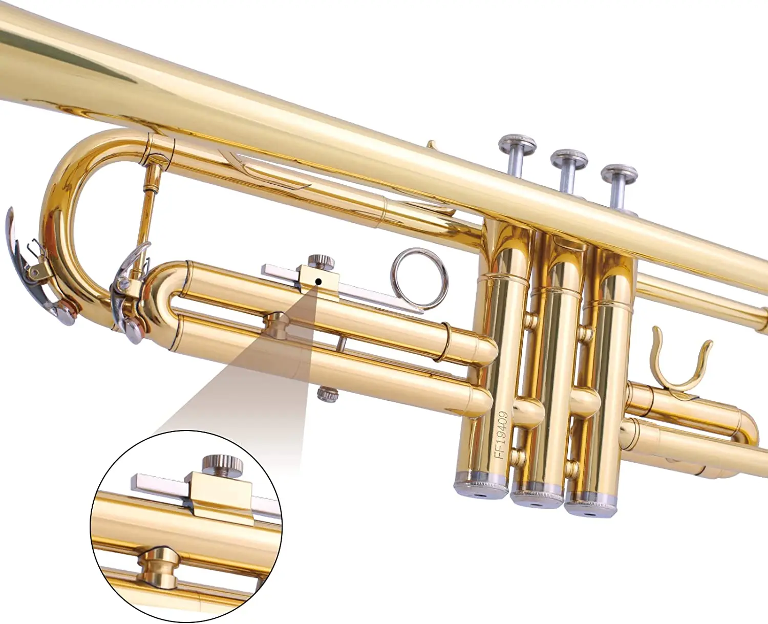 Bb Standard Trumpets for Beginner or Advanced Student Brass Trumpet Instrument with 7C Mouthpiece  Hard Case Polishing Cloth