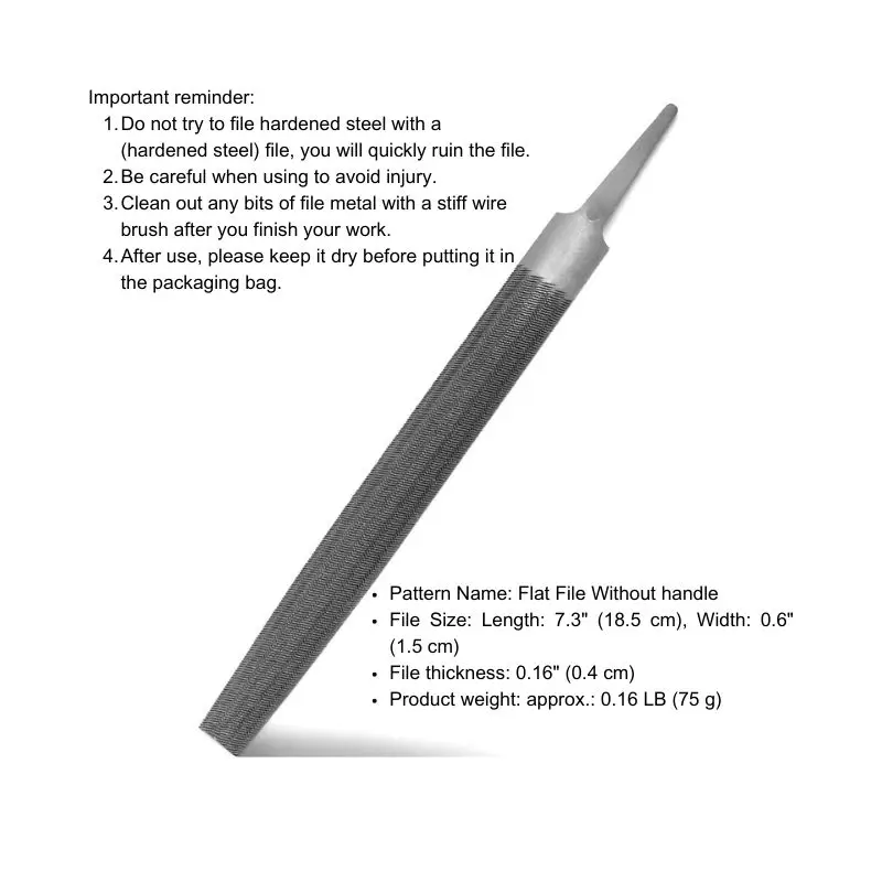 Hand File,American,Double Cut,Semiround,Thick,8"half Round Bastard