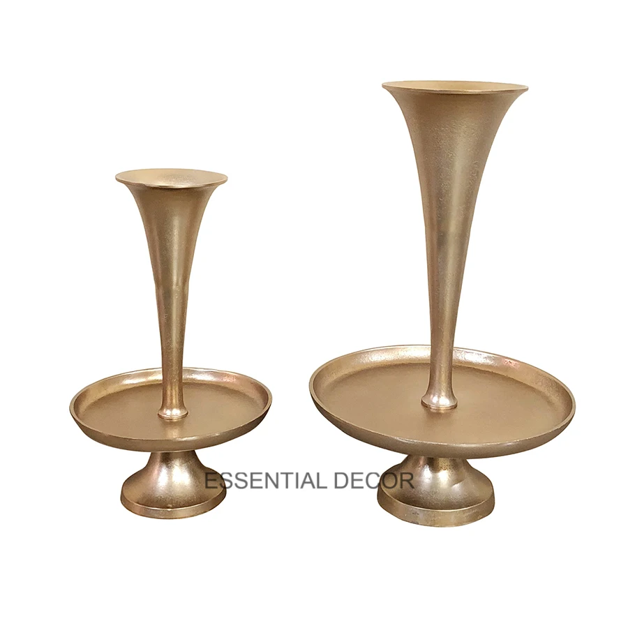 New Luxury Mosaic Vase High Quality Decoration Mirror Finishing Trumpet Flower Vase Wedding Decorative Large Vase and Pots