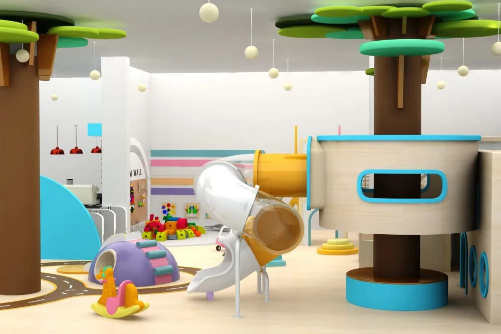 Feelkids ALITA-TQ26005 High-Capacity Indoor PE Board & Galvanized Pipe Multi-Play Kids Activity Center Playroom Equipment manufacture