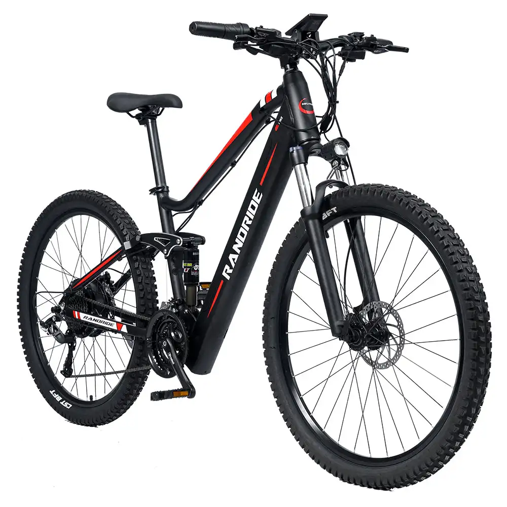 RANDRIDE YS90 Electric Mountain Bike 13.6A Battery with 500W/1000W Motor Full Suspension Aluminum Alloy Frame Max Speed 50KM/h