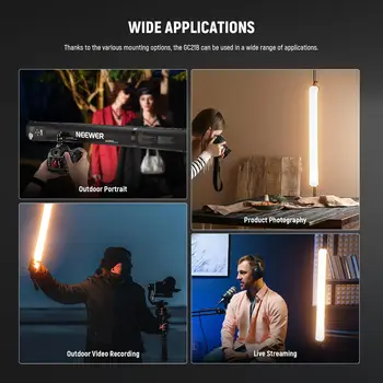 NEEWER 21W Handheld LED Tube Light 35.5"/90cm, Bi Color Portable Inflatable TPU Video Lighting, 2700-6500K 1300Lx/0.5m 12 detail image