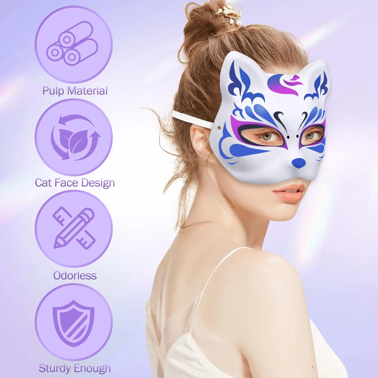 Grimeer maskers wit - Om zelf te beschilderen - gezichtsmaskers | Fun