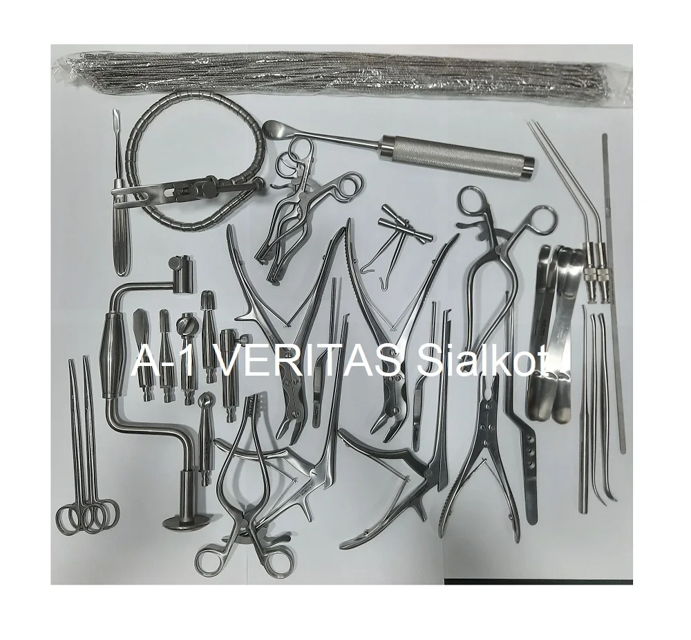 Best Price Manual CE Certified 5 Year Warranty Craniotomy Surgical Neuro Spinal Orthopedic Instruments Set A-1 VERITAS