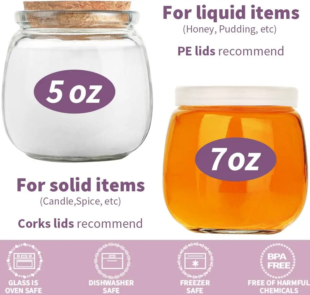 40 Pack Empty Candle Jars For Candle Making,7oz Small Glass Jars With Cork Lids Buy