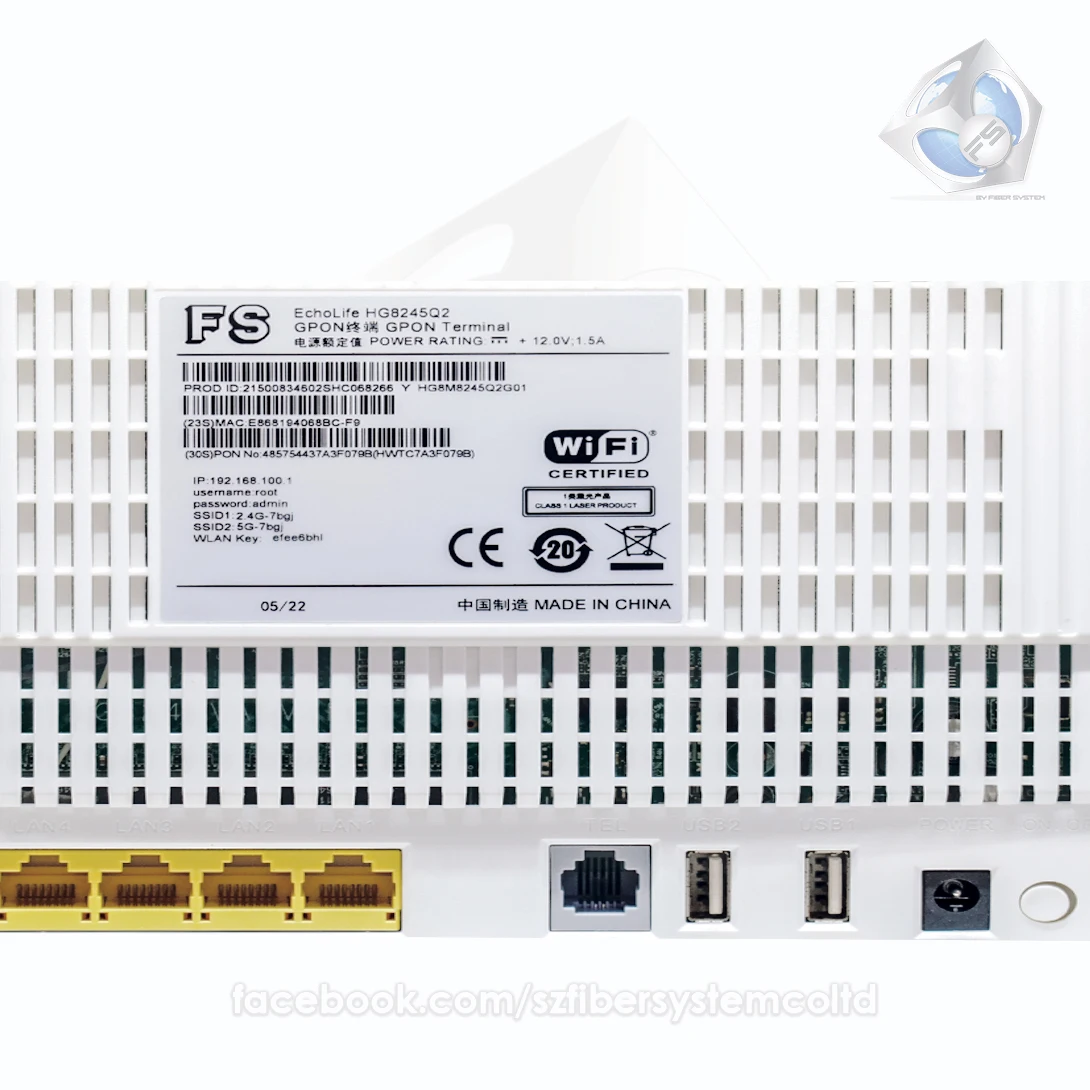 Ftth Onu Original New Hg8245q2 Gpon Onu 4ge+1pots+2 Usb + Wifi(2.4g&5g ...