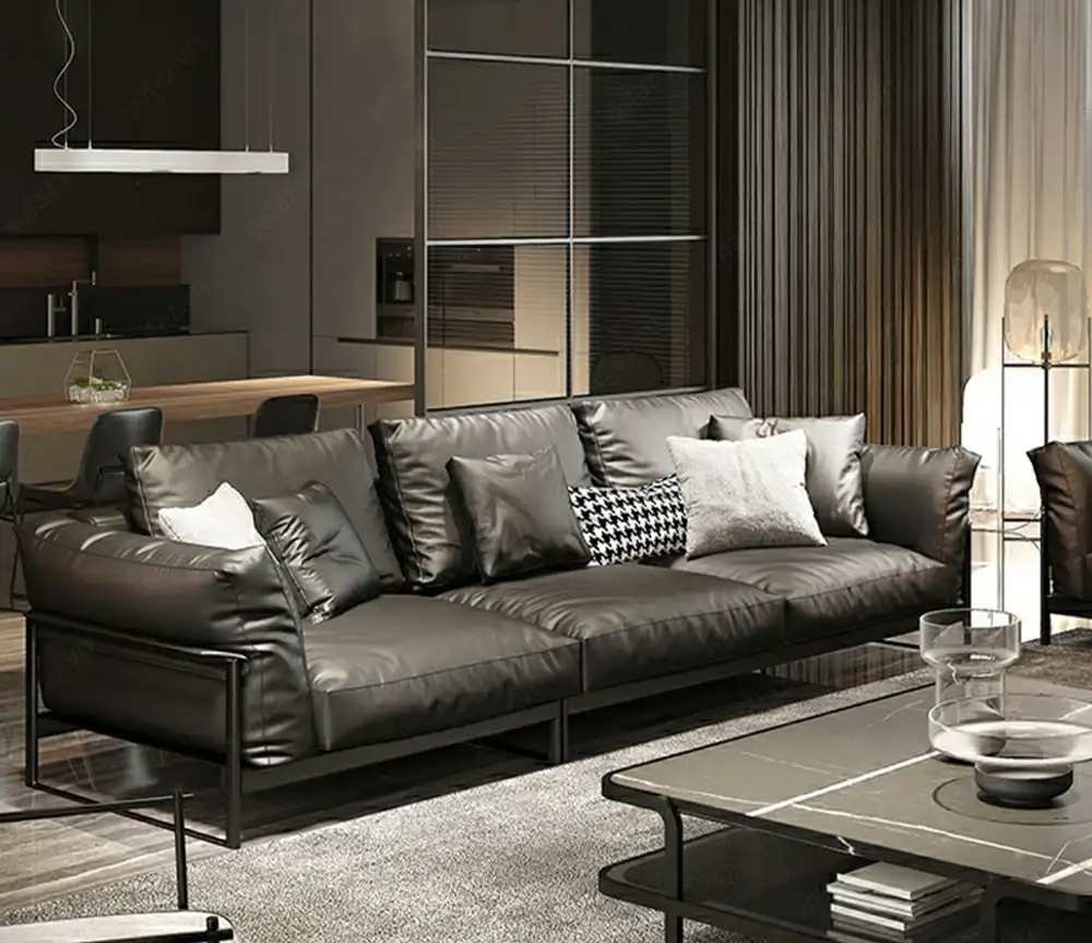 Indochin Artificial Leather L Shape Recliner Sofa Best Product Manufacturer Vietnam Living Room