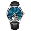 silvery-blue-black Leather