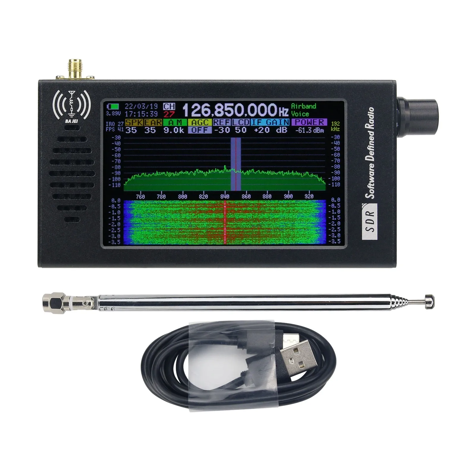 Soft Rock SDR受信機 本体 HamGeek DSP-01 SDR無線受信機 DSPデジタル復調 CW/AM/SSB/FM/WFM対応