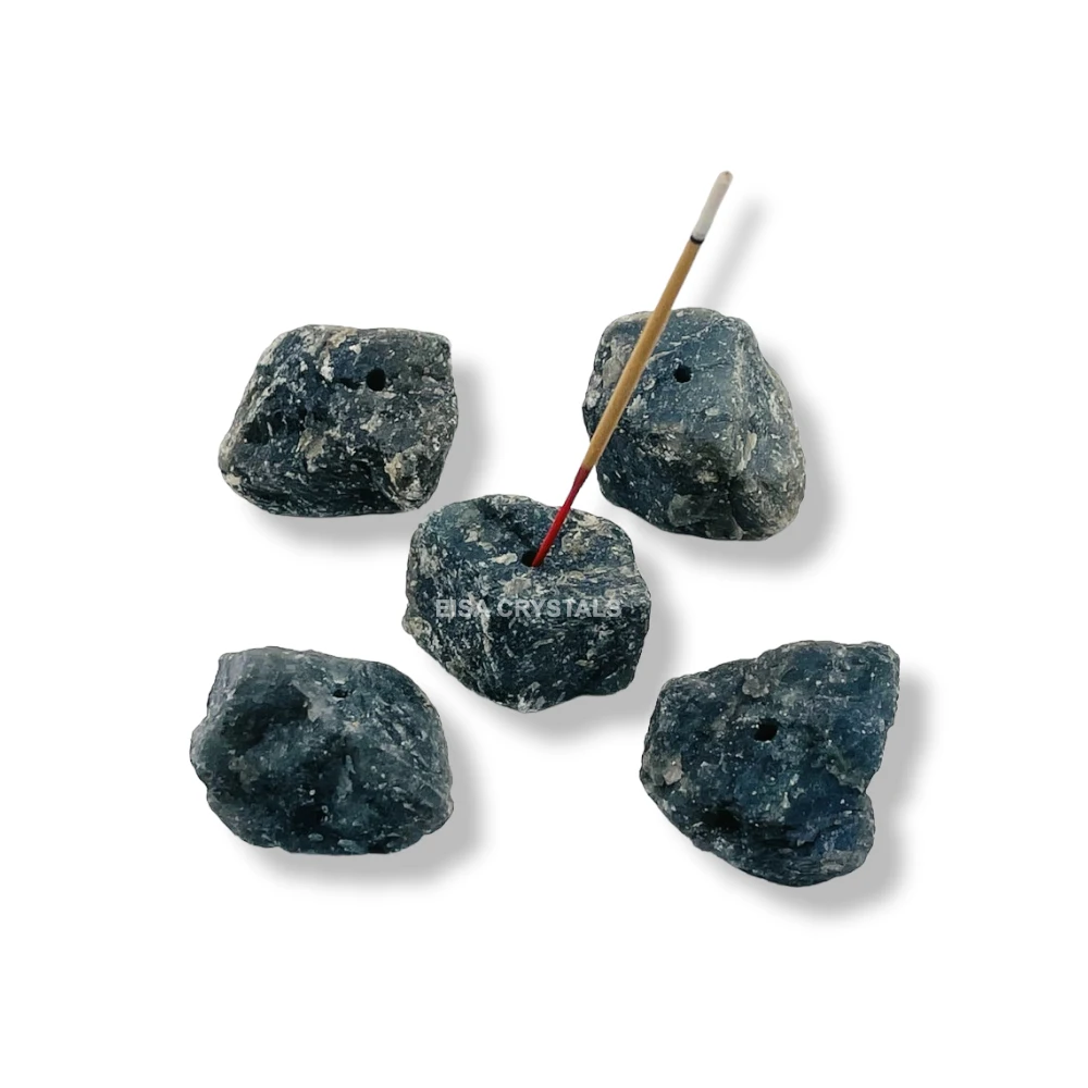 Natural Green Fluorite Crystal Incense Holder Gemstone Stone Meditation