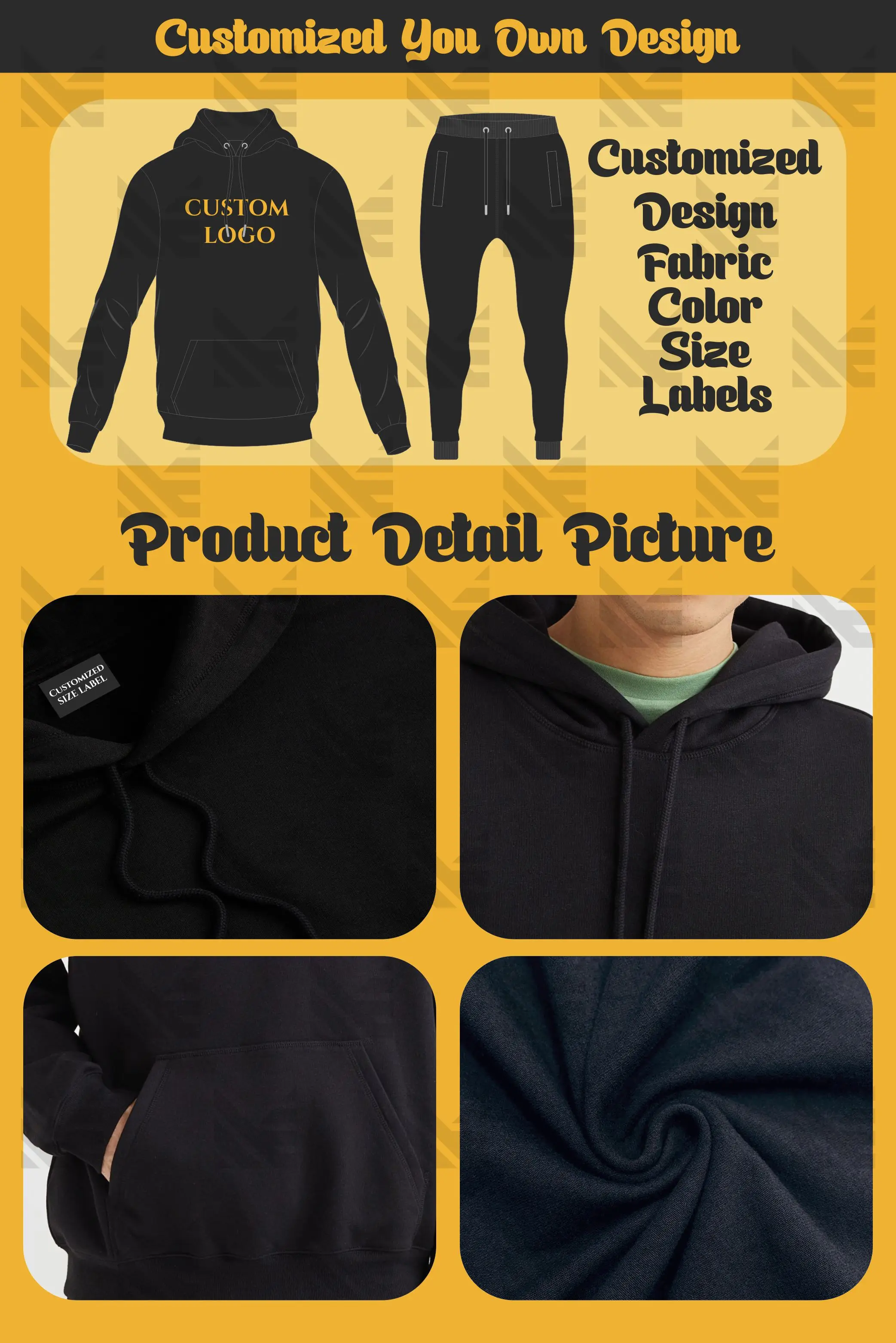 Private Label Blank Sweat Suit Track Men Plain Tracksuit Custom