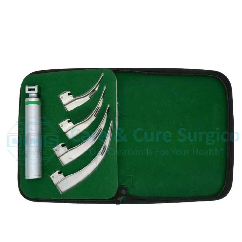 Laryngoscope Macintosh Fiber Optic Laryngoscope Set With Blades Available In Factory Prices
