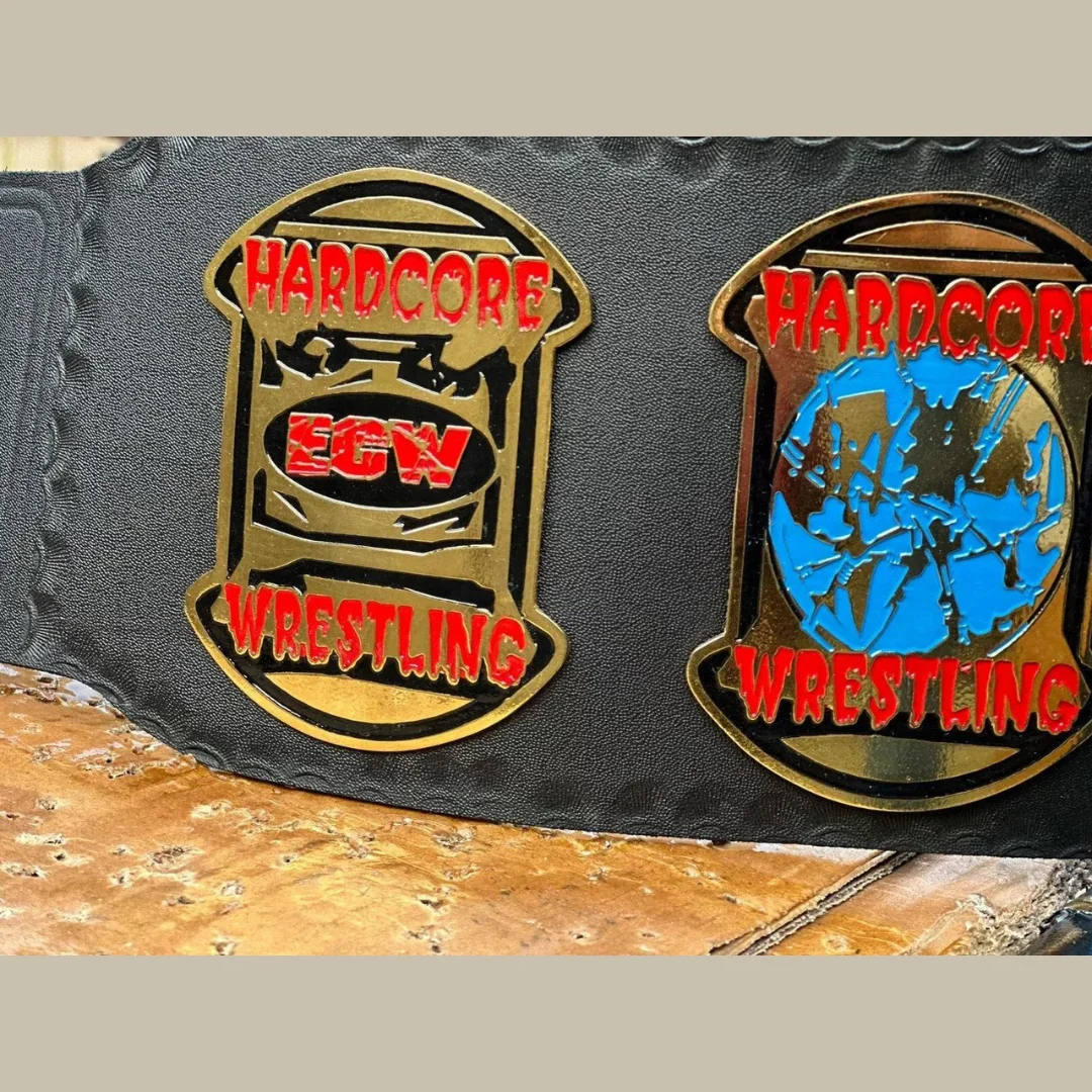 Custom Design & Logo ECW World Heavyweight Championship Title Hardcore Wrestling Belt Top Quality Brass Material Wrestling Belts