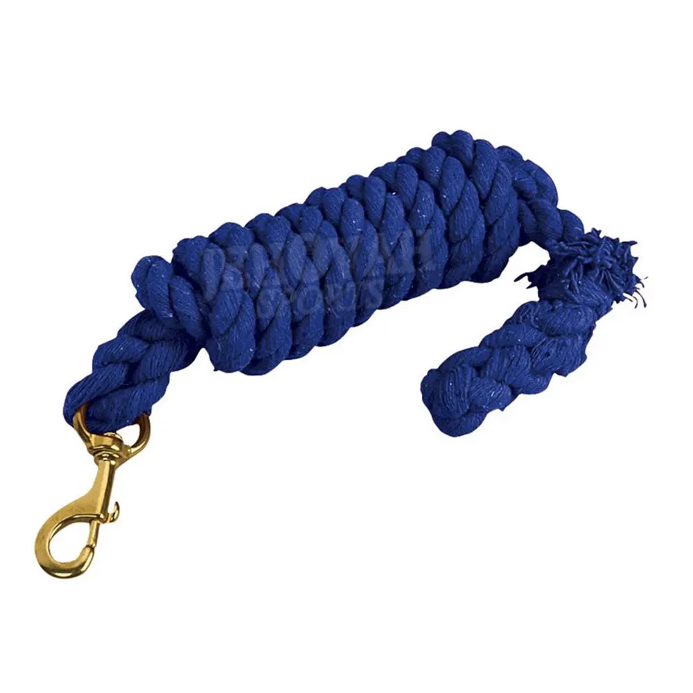 High Quality Nylon Halter Braided Horse Lead Rope Leather End Fastening