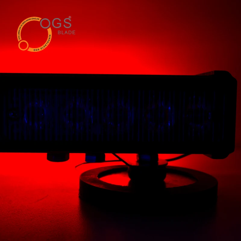 Emergency Vehicle Ambulance Flashing Lightbar Warning Light Rechargeable 3 W Leds Strobe Light Bar Grill Light