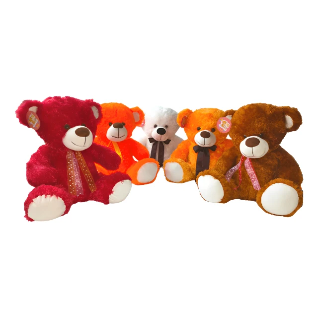 Factory Wholesale Low Moq Soft Ribbon Teddy Bear Stuffed Animal Toy