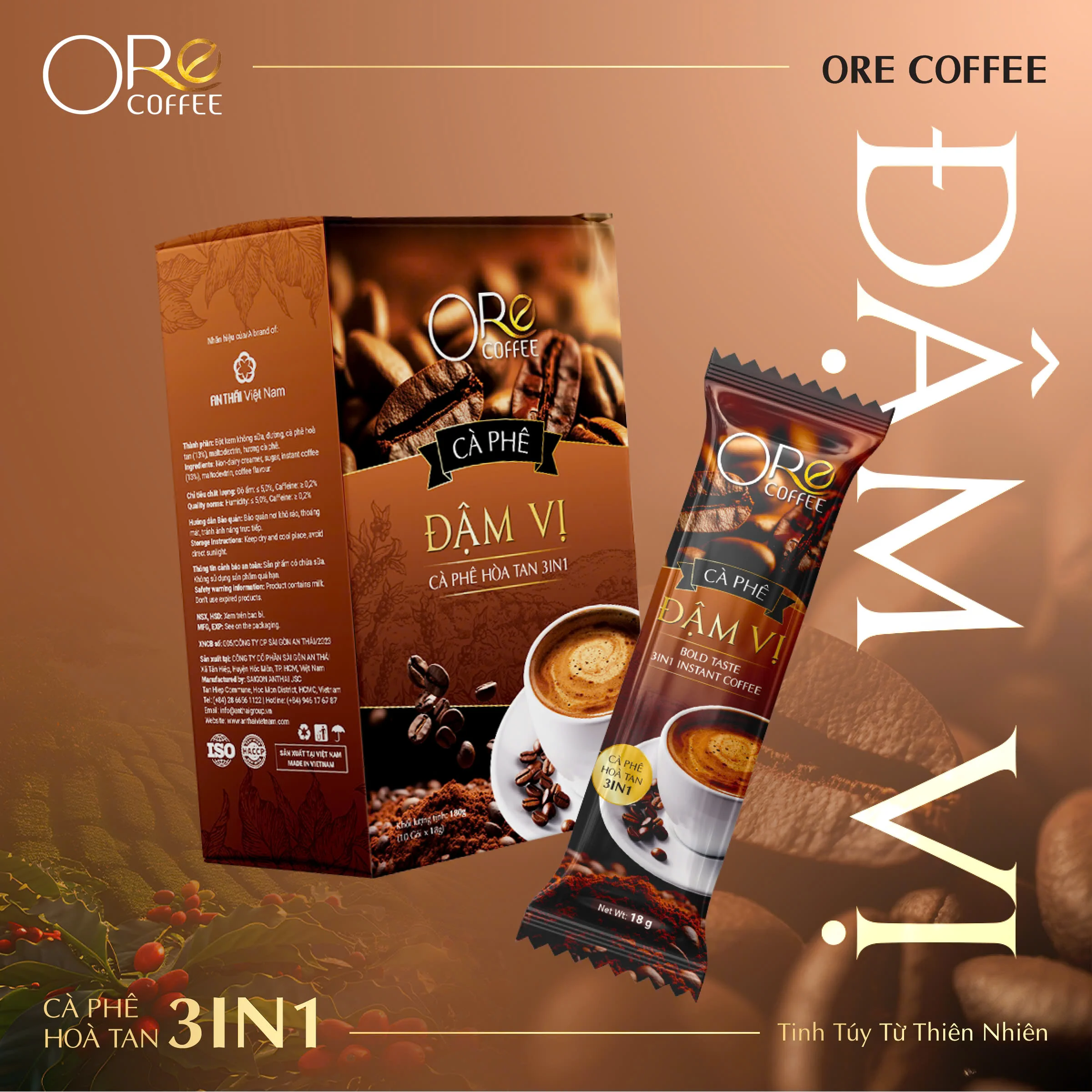 OEM Manufacturer's Vietnamese Robusta Premium Instant Coffee Powder 3 ...
