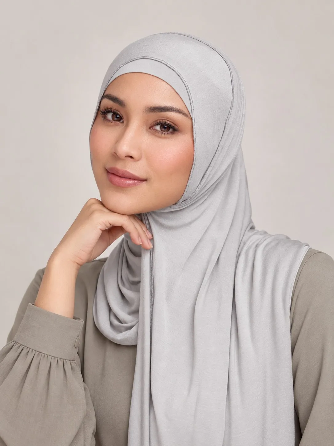 Custom Bamboo Jersey Hijab Set