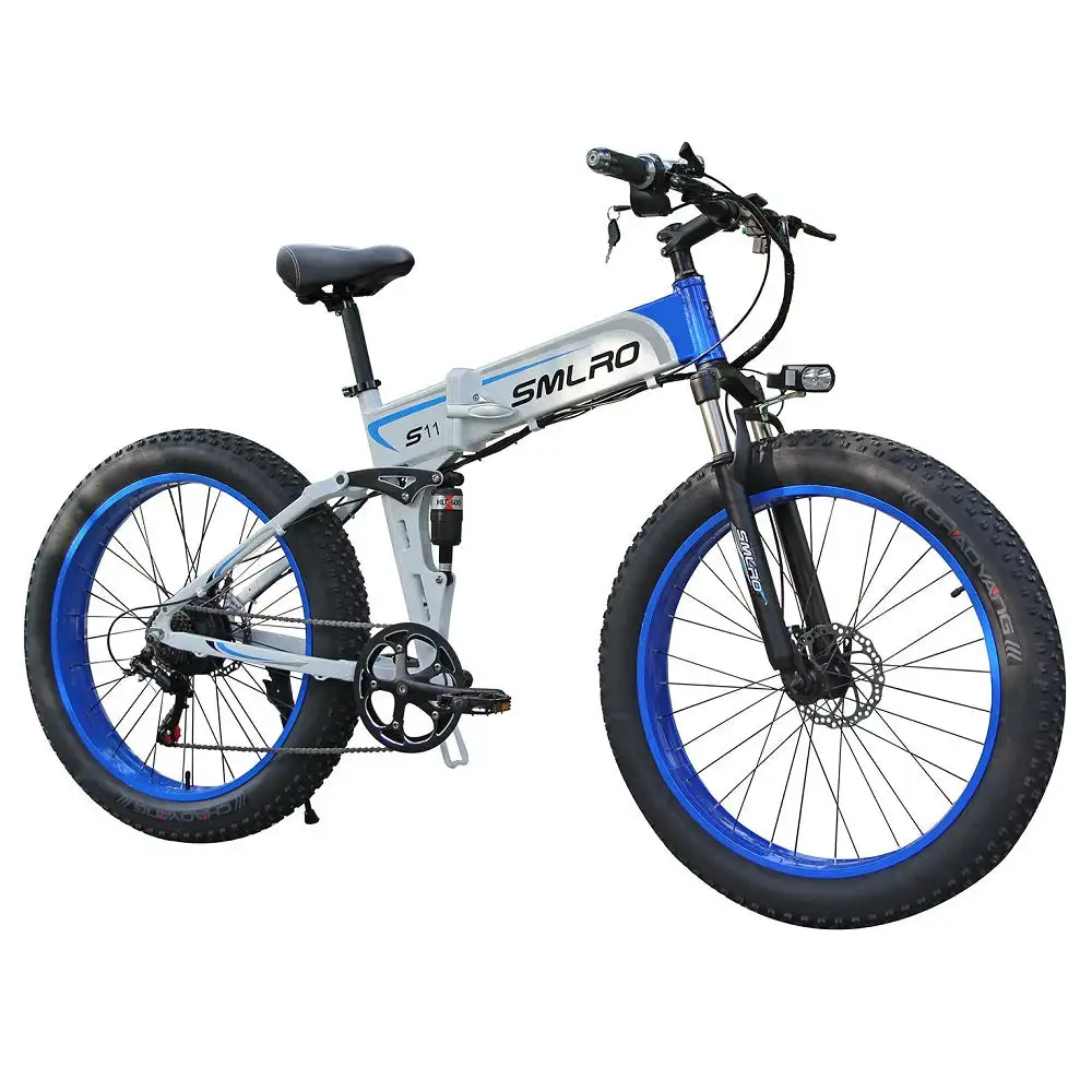SMLRO S11 Full Suspension Folding Mountain Snow Bike  350W 500W 700W 1000W
