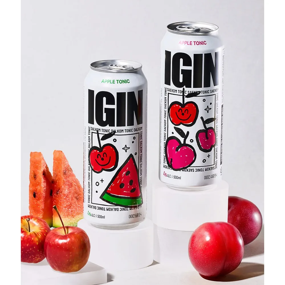 Bebida alcoólica IGIN Tônica de Maçã 500ml, 4% - Ideal para festas